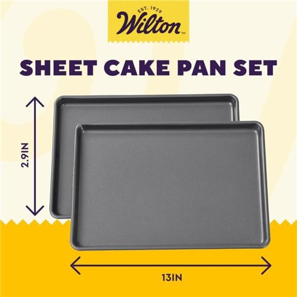 Easy Layers Sheet Cake Pan, Rectangle Sheet Pan, 2-Piece Baking Sheets Set,Steel - Picture 2 of 7